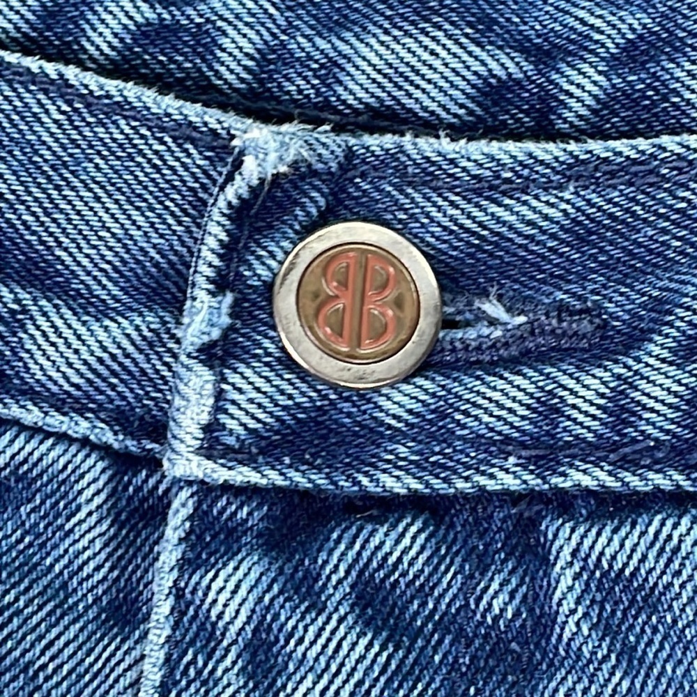 Vintage Bill Blass High Rise Pleat Front Mom Jeans Blue Rigid Denim - Picture 9 of 11